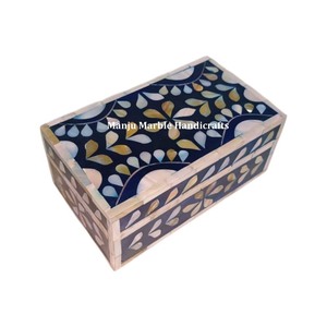 Produit naturel Look moderne Qualité luxueuse Super Design Incrustation d'os de nacre Boîtes de vadrouille en MDF pour le rangement des bijoux Cadeaux - Product Image 3