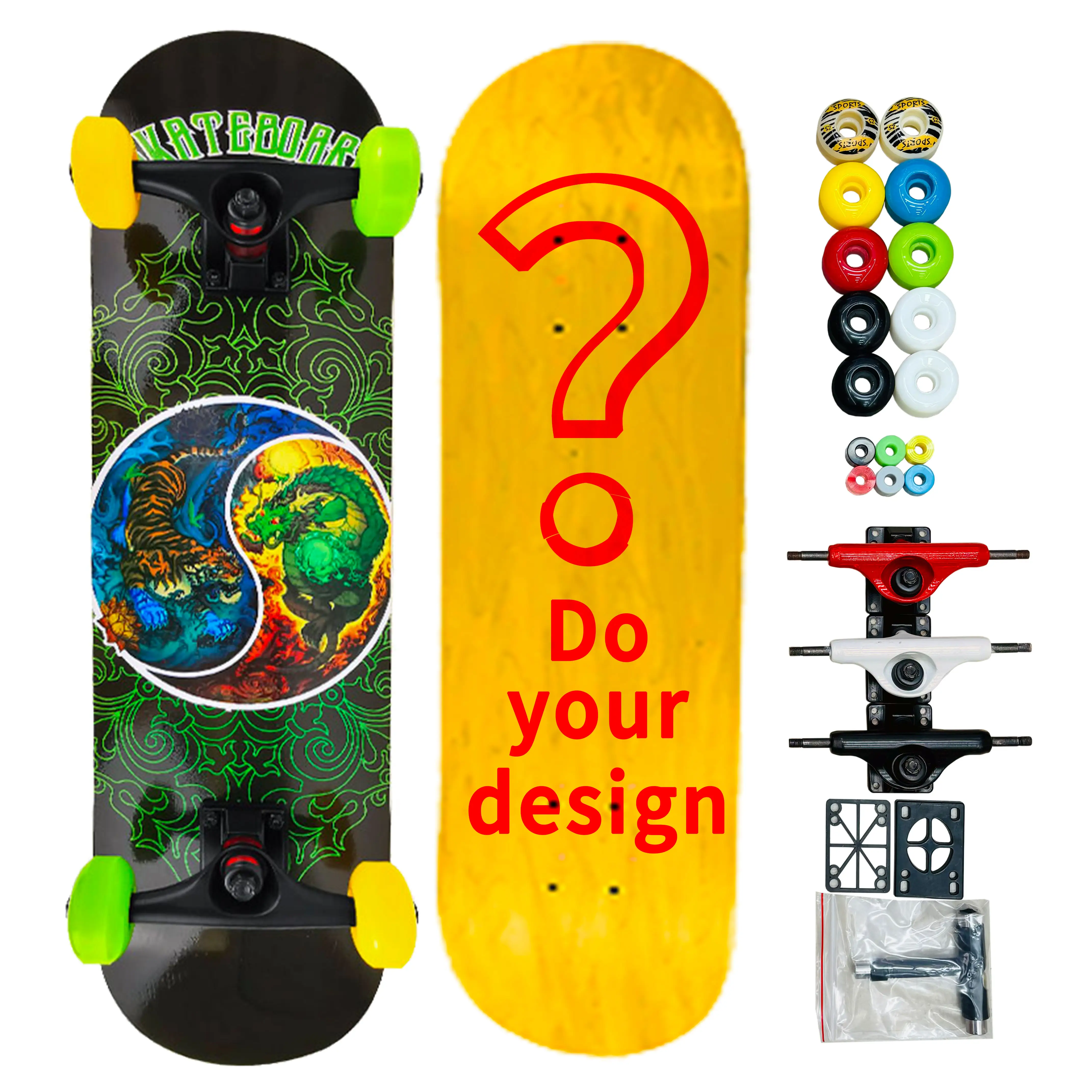 Xe tải độc lập đồ họa truyền nhiệt giấy mini Kid Skateboard chuyên nghiệp tùy chỉnh thiết kế ván trượt