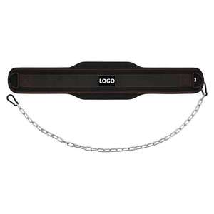 Cinturón de Levantamiento de Pesas Resistente y Cómodo con Cadena de Acero, Cinturón de Neopreno Acolchado para Gimnasio, Cinturón Ajustable para Fitness - Product Image 4