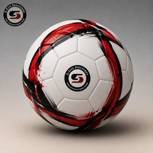 Ballon de football SFIVE Industries blanc, rouge, noir, impression par sublimation, unisexe, adulte, séchage rapide, ballon de sport - Product Image 1
