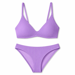 Nouveau maillot de bain bikini triangle léopard dos nu trois points sexy grande taille pour femme avec logo frontal respirant - Product Image 2