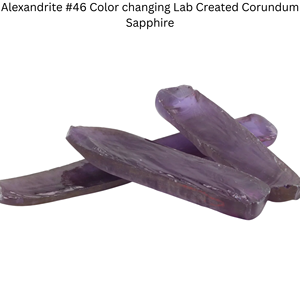 อะเล็กซานไดรต์สังเคราะห์ คอรันดัม ทับทิม วัตถุดิบ ไม่ผ่านการเจียระไน เปลี่ยนสีได้ ผ่านการอบความร้อน รูปทรงกระบอก ผลิตในห้องปฏิบัติการ - Product Image 2