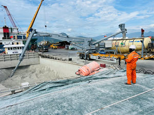 Nouvel état de système de déchargeur de bateau en acier résistant pour le déchargement continu des matériaux de poudre et granulaires du Vietnam - Product Image 4