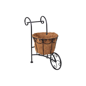 Ensemble de 2 jardinières murales en métal noir, design filaire, forme ronde, pour la décoration de la maison et du jardin, avec chaîne. - Product Image 4