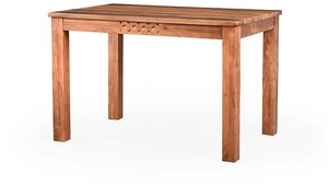 Ensemble de table à manger en bois massif 4 places, table rectangulaire en bois et chaises, finition naturelle, table à manger de cuisine pour la maison - Product Image 5