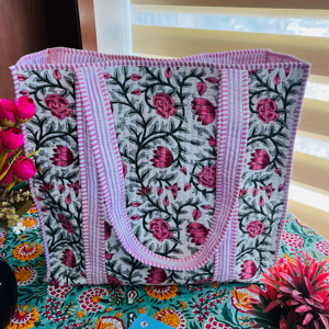 Top Selling Hand Quilted Multi <b>Patchwork</b> Travel Tote <b>Bag</b> Beautiful Womens Shopping Handmade Cotton Fabric Kantha Open Washable - Product Image 1