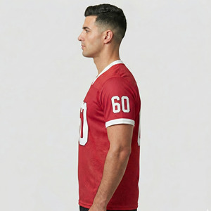 Camiseta de Lacrosse de Secado Rápido para Hombre, Cuello en V, Manga Corta, Diseño para Hombre - Product Image 3
