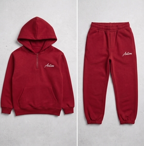 Conjuntos Deportivos Casuales con Capucha para Niños, Invierno, 100% Algodón, Personalizables, Unisex, Transpirables, Tallas Grandes, para la Escuela y Actividades al Aire Libre - Product Image 3