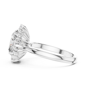 Anillo Solitario con Corte Ovalado de Diamante Cultivado en Laboratorio, Engastado en Oro Blanco de 18 Quilates, Certificado, para Fiestas, Bodas, Uso Diario, Regalo de Lujo para Mujer - Product Image 4
