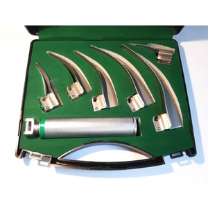 Dispositif médical, laryngoscope métallique conventionnel, lames en acier inoxydable rechargeables, ensemble de laryngoscopes LED - Product Image 1