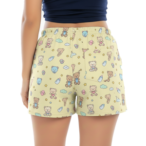 Shorts Casuales Transpirables para Mujer, 100% Algodón, Material Suave, Corte Regular, Ligeros, Cómodos, Cintura Elástica, Alta Calidad - Product Image 3