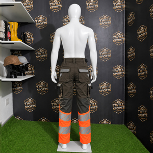 TwillSports High Visibility Work Pants Men Reflective <b>Cargo</b> <b>Trousers</b> with Knee Reinforcement for Construction <b>Workers</b> - Product Image 5