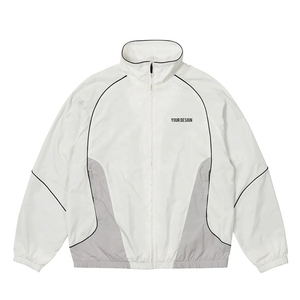 Custom Windbreaker Zip up Hoodie Nylon Washed Printed Vintage Lightweight Windproof Climbing <b>Jacket</b> <b>Men</b> - Product Image 3