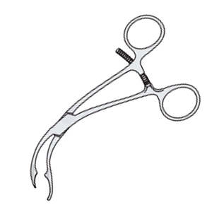 Pince manuelle de manipulation osseuse fine de type écharpe, 150 mm de long, instruments chirurgicaux orthopédiques pour procédures d'ostéotomie complexes - Product Image 5