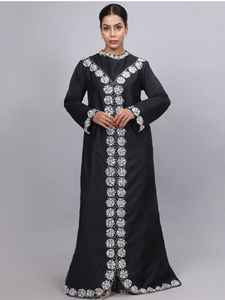 AWAIS HOUSE - Conjunto de 2 Piezas de Lujo para Mujeres Musulmanas, Estilo Modesto, Simple, Sólido, de Tafetán con Cuentas, Lavable, Ecológico, Largo hasta el Suelo - Product Image 6