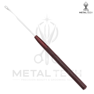 Dark Red Knurled Grip Steel Hair Extension Loop <b>Threader</b> Latch Hook <b>Needle</b> Tool Set For Micro Ring Links Installation - Product Image 6