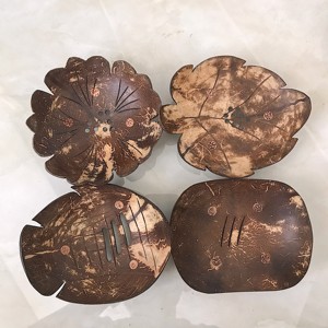 Luxury <b>bathroom</b> <b>accessory</b> set coconut soap saver tray self draining coco shell soaps holder dish - Product Image 1