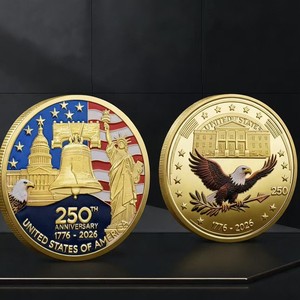 Pièce <span class=keywords><strong>de</strong></span> monnaie américaine commémorant <span class=keywords><strong>le</strong></span> 250e anniversaire <span class=keywords><strong>de</strong></span> l'indépendance américaine, pièce <span class=keywords><strong>de</strong></span> défi en relief - Product Image 1