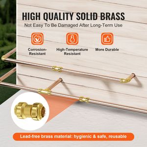 Raccordi per Tubi in Ottone da 3/4 Pollici, Set da 12 Pezzi, Connettori Diritti a Innesto Rapido per Aria, Alta Qualità per Tubi Idraulici - Product Image 3