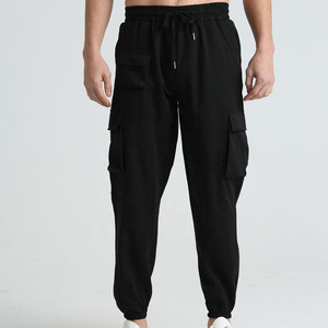 Men's Brown <b>Cargo</b> Jogger Pants Elastic Waist Drawstring Closure Multiple Pockets Casual <b>Stretch</b> Breathable Autumn Wear - Product Image 6