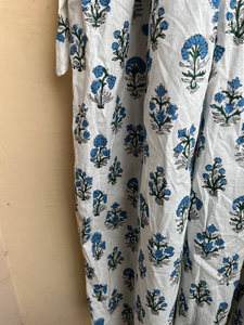 Robe longue indienne en coton imprimée à la main, col en V, manches longues, motif floral, tunique indienne pour femme, collection 2026, best-seller - Product Image 2