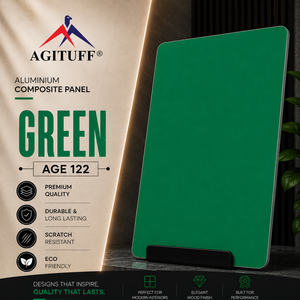 Panel Compuesto de Aluminio (ACP) AGE-122 GREENPVDF, Ligero, Ignífugo, Antiestático, de 3mm/4mm, para Edificios de Oficinas Modernos y Talleres - Product Image 1