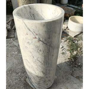 Lavabo Moderno con Pedestal de Mármol y Desagüe, para Uso en Hoteles y Almacenes, Capacidad de 12L, Ecológico - Product Image 1