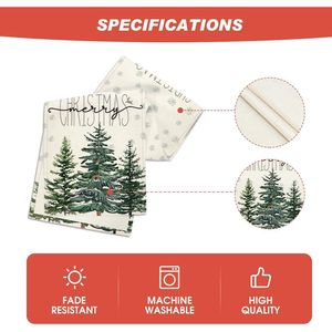 Beige Pine Tree Snowflake <b>Table</b> <b>Runner</b> Seasonal Winter Xmas Holiday Kitchen <b>Dining</b> <b>Table</b> Decoration Merry Christmas Home P - Product Image 2