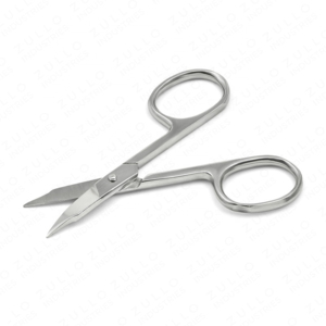 Tijeras de Manicura de Acero Inoxidable, Hoja Recta, Mango Redondo, Punta Afilada, Cortaúñas Duradero de 8.8cm, Uso para Adultos, Corte Preciso de Cutículas - Product Image 4