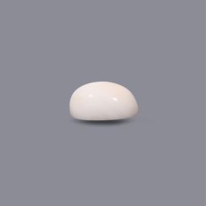 Natural White Coral Oval Cabochon Loose Gemstone 7.65 Carat Certified Wholesale - Product Image 3