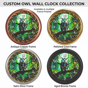 Horloge murale décorative moderne Liviya en forme de hibou, silencieuse, à quartz, personnalisée, décoration d'intérieur pour la fête des mères et Noël - Product Image 2