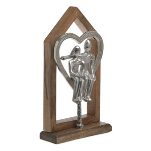 Figura con diseño de rueda, de metal con superficie de madera, adorno para regalo de bautizo, decoración para regalo, decoración de Pascua - Product Image 3