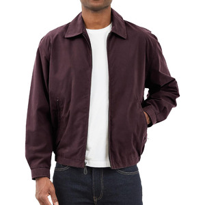 Blouson Bomber Bleu pour Homme, Fermeture Éclair, Col Rabattu, Coupe Droite, Vêtement d'Automne, Couleur Unie, Extérieur en Polyester - Product Image 3