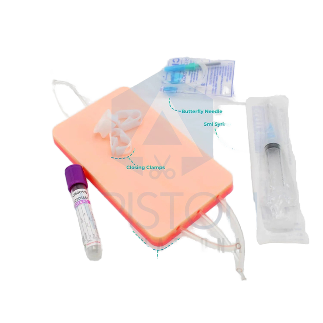 IV Injection Training Pad Kit - Realistic Silicone Venipuncture Practice Model For Nursing Students & Medical Training With Blood Return