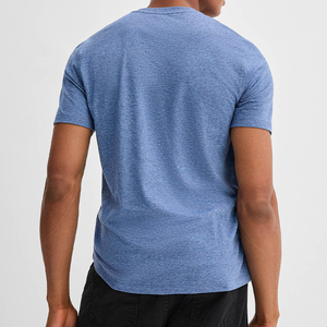 Slim Fit Streetwear Henry Neck Button <b>Tshirt</b> High Quality Anti-microbial T-shirt Cozy Custom Long Sleeve Henley T Shirt for Men - Product Image 2