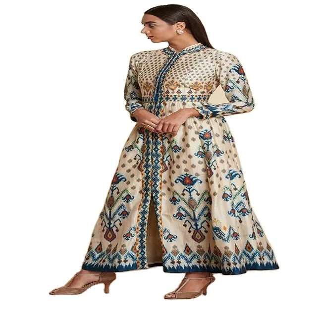Mới thiết kế Bollywood phong cách anarkali Gown loại ăn mặc với dài Net W ork lấy trộm với chudidaar cho đám cưới