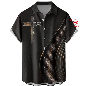 เสื้อฮาวาย ORVO Sports Men ผ้าถักโพลีเอสเตอร์ 100% 140 กรัม แขนสั้น ปกคอปก พิมพ์ลายดิจิตอลลายนกแก้ว สไตล์ลำลองสำหรับฤดูร้อน - Product Image 3
