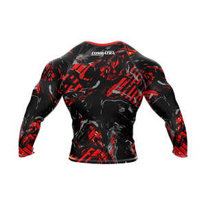 เสื้อรัดกล้ามเนื้อสำหรับกีฬาขายดีที่สุด แบบสั่งทำพิเศษสำหรับ Bjj พิมพ์ลายสีพื้น สำหรับผู้ชาย MMA แห้งเร็ว ผลิตจากผ้าสแปนเด็กซ์/โพลีเอสเตอร์ แขนยาว ราคาขายส่ง - Product Image 3