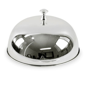 Superbe cloche alimentaire ronde en acier inoxydable, couvercle en métal pour la cuisine, la table, la restauration, assiette de service avec couvercle - Product Image 2