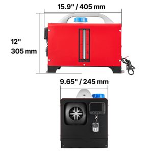 Chauffage d'air diesel 8 kW DC12 24V à chauffage rapide, chauffage de stationnement, télécommande, interrupteur LCD noir, faible bruit, appareil électrique automobile - Product Image 4