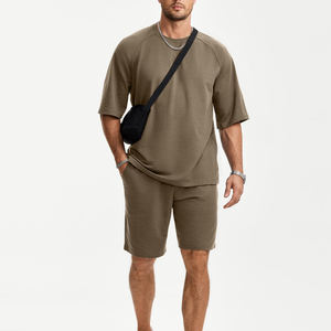 Ensemble court homme été 2026 – T-shirt fitness à séchage rapide et short – Tenue de sport deux pièces tendance pour homme - Product Image 3