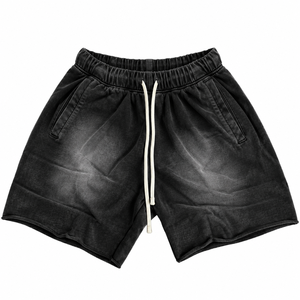 <b>Pink</b> <b>Men's</b> Cotton Acid wash <b>Shorts</b> With Drawstring Waist And Pockets Casual Solid Color Knitted <b>Shorts</b> Mid Waist Breathable - Product Image 6