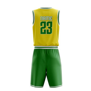Ensemble d'uniformes de basketball pour hommes personnalisables avec design réversible et impression par sublimation - Product Image 3