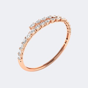 Stunning Multi Shape Lab Grown Diamond <b>Gold</b> Bracelet for Women Luxury Anniversary Wedding <b>Bangle</b> IGI SGL Certified 5.20ctw - Product Image 3
