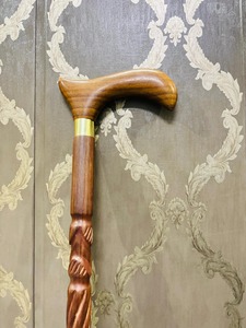 OLD WORLD TREASURE HANDICRAFTS Folding Wooden Walking <b>Stick</b> Rosewood & Brass Handle Polished Multifunction 37 Inch - Product Image 6