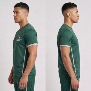 Camiseta Deportiva de Manga Corta para Hombre, 100% Algodón, Logotipo Personalizado, Secado Rápido, Transpirable, Diseño Sólido, Superventas - Product Image 4