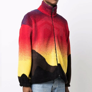 Soft Casual Winter <b>Men's</b> <b>Sherpa</b> <b>Jacket</b> with Front Logo Customized Design High Quality Breathable Knitted Fabric for Modern Wear - Product Image 4