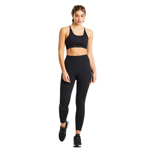 Custom Logo Women's Plus Size Yoga Set-New Design Black Color Washed Solid Belt <b>Rhinestone</b> Sports Fitness Wear - Product Image 2