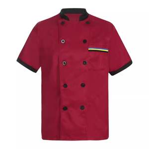 Chaqueta de Chef Unisex de Manga Corta, Doble Botonadura, Uniforme para Restaurante, Cocina y Servicio de Alimentos, Ligera, Opciones Multicolor - Product Image 2