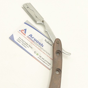 Professional <b>Single</b>-<b>Blade</b> Stainless Steel Barber <b>Razor</b> Custom Logo Manual Shave for Face Body and Underarm Use Sustainable - Product Image 6